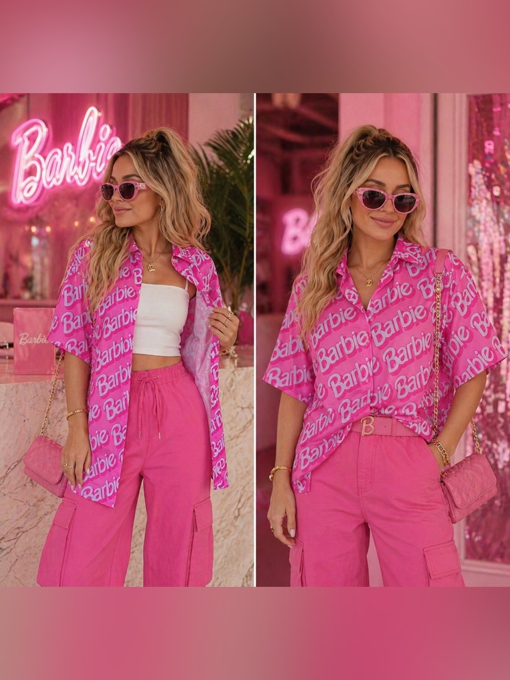 Barbie, logo all over baseball jersey Mattel license